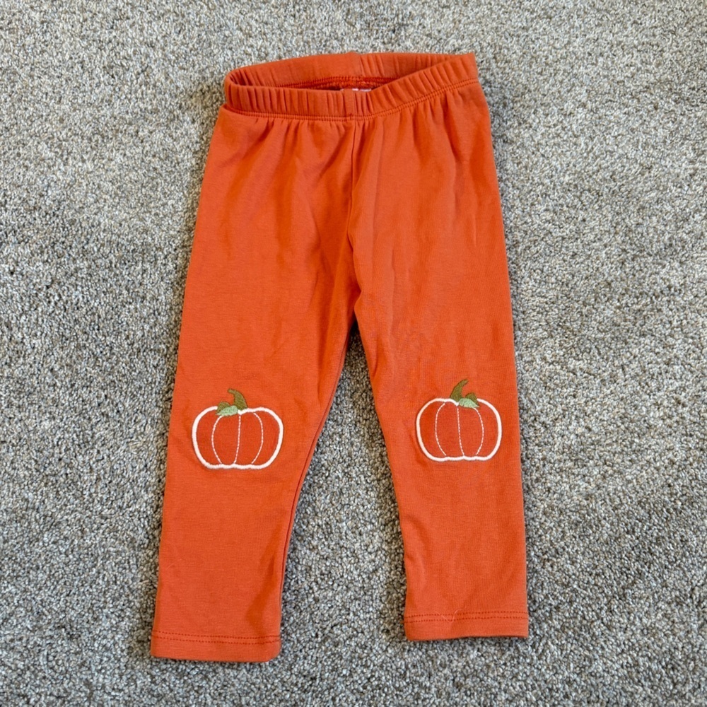 Gymboree Pumpkin Patch Orange Leggings Pants Toddler Baby 18-24m Halloween Fall